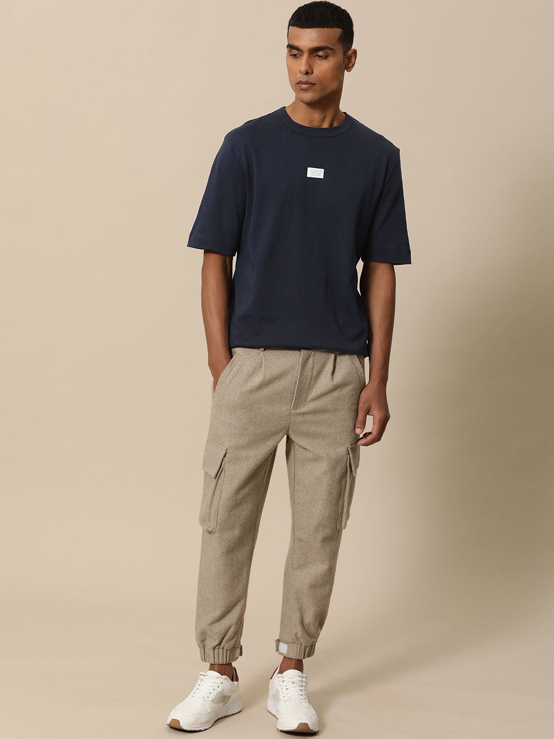 Mr Bowerbird Men Navy Blue Pure Cotton Philosophy Oversized T-shirt