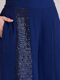 Antheaa Embellished Top With Palazzos