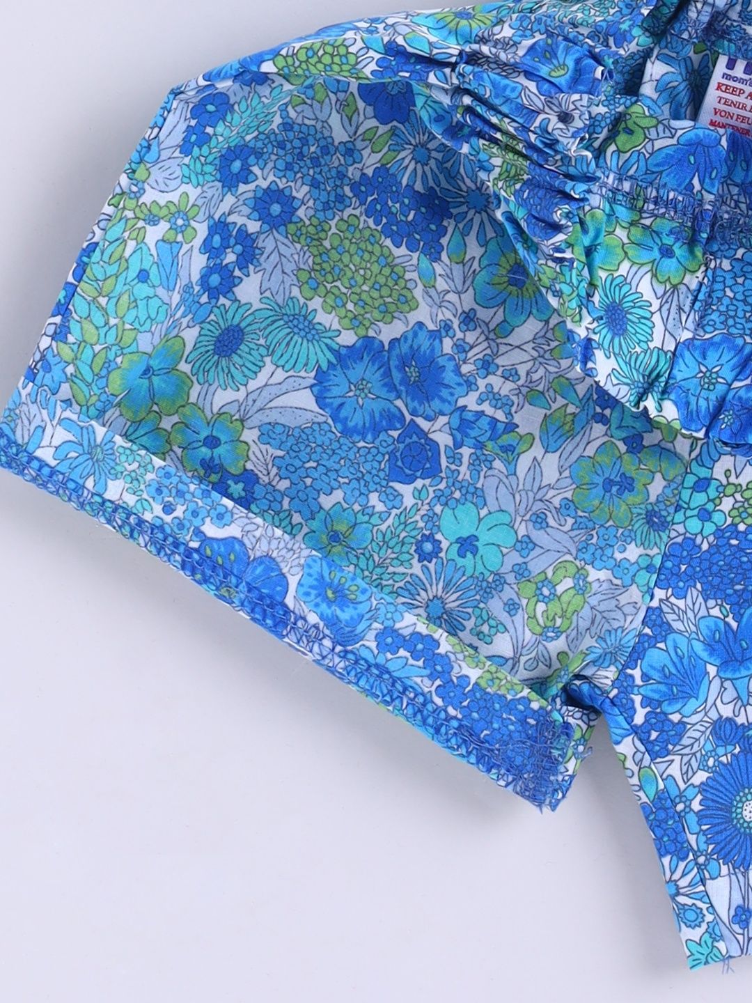 Moms Love Infant Girls Cotton Floral Print Top with Shorts
