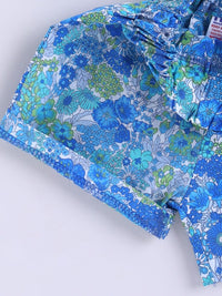 Moms Love Infant Girls Cotton Floral Print Top with Shorts