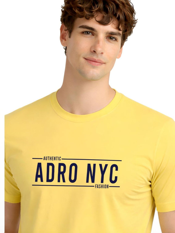ADRO Men Typography Printed T-shirt