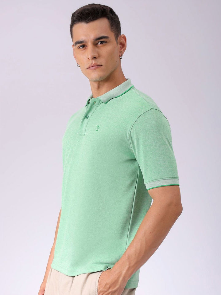 The Indian Garage Co Men Solid Polo Collar T-shirt