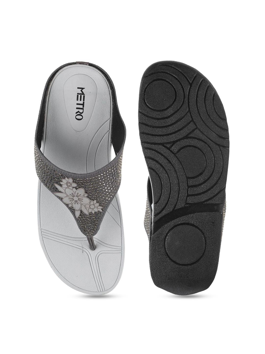 Metro Women Embellished Comfort Sandals