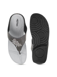 Metro Women Embellished Comfort Sandals