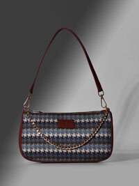 ZOUK Women Textured Baguette Sling Bag