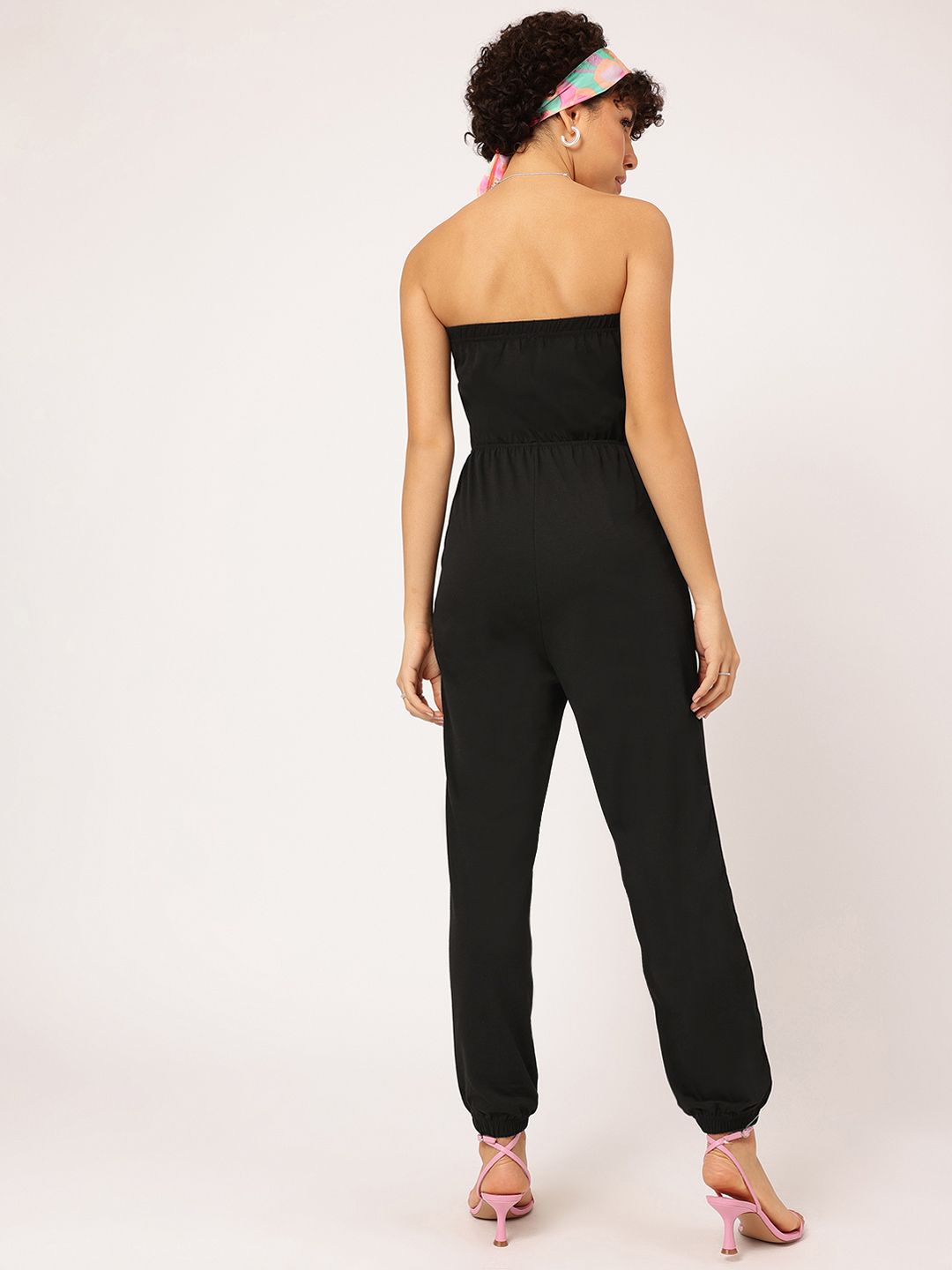 DressBerry Free Spirit Strapless Waist Tie-Up Jumpsuit