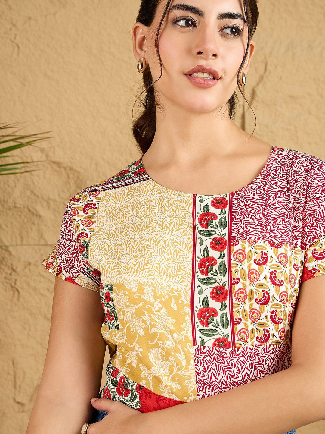 Berrylush Women Ethnic Motifs Printed Top