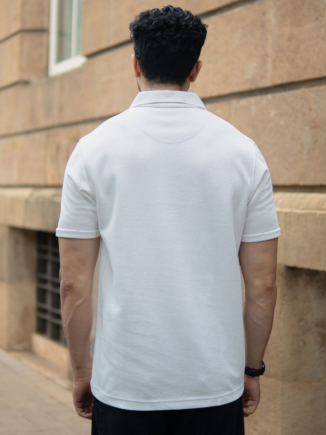 Powerlook SS25 Knitted Polo Collar Pure Cotton T-Shirt