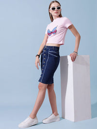 STREET 9 Woman Washed Mini Skirt