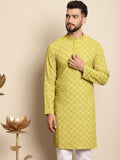 Anouk Ethnic Motifs Embroidered Thread Work Cotton Kurta