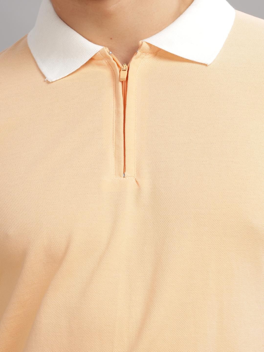 ADRO Men Peach Cotton Tshirts