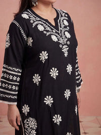 Rumah Wanita Chikankari Sulam Kurta Chikankari