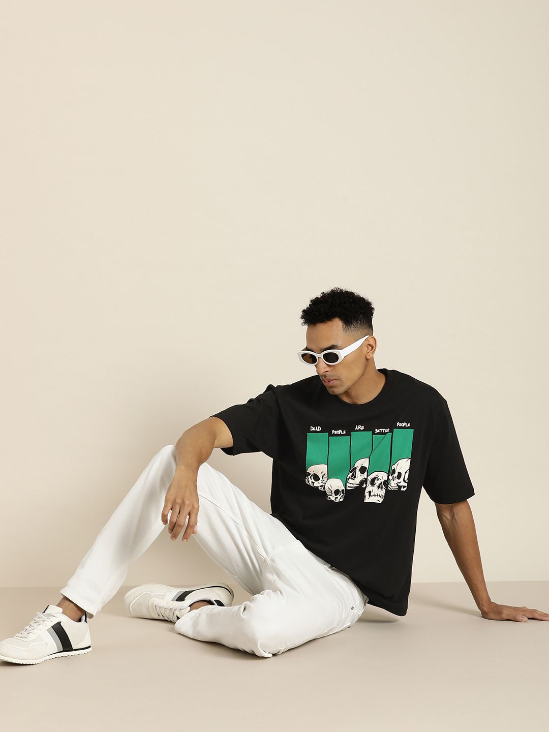 Difference of Opinion Men Graphic Printed Oversized T-shirt