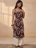 Rumah Wanita Chikankari Floral Printed Chikankari Floral Kurta