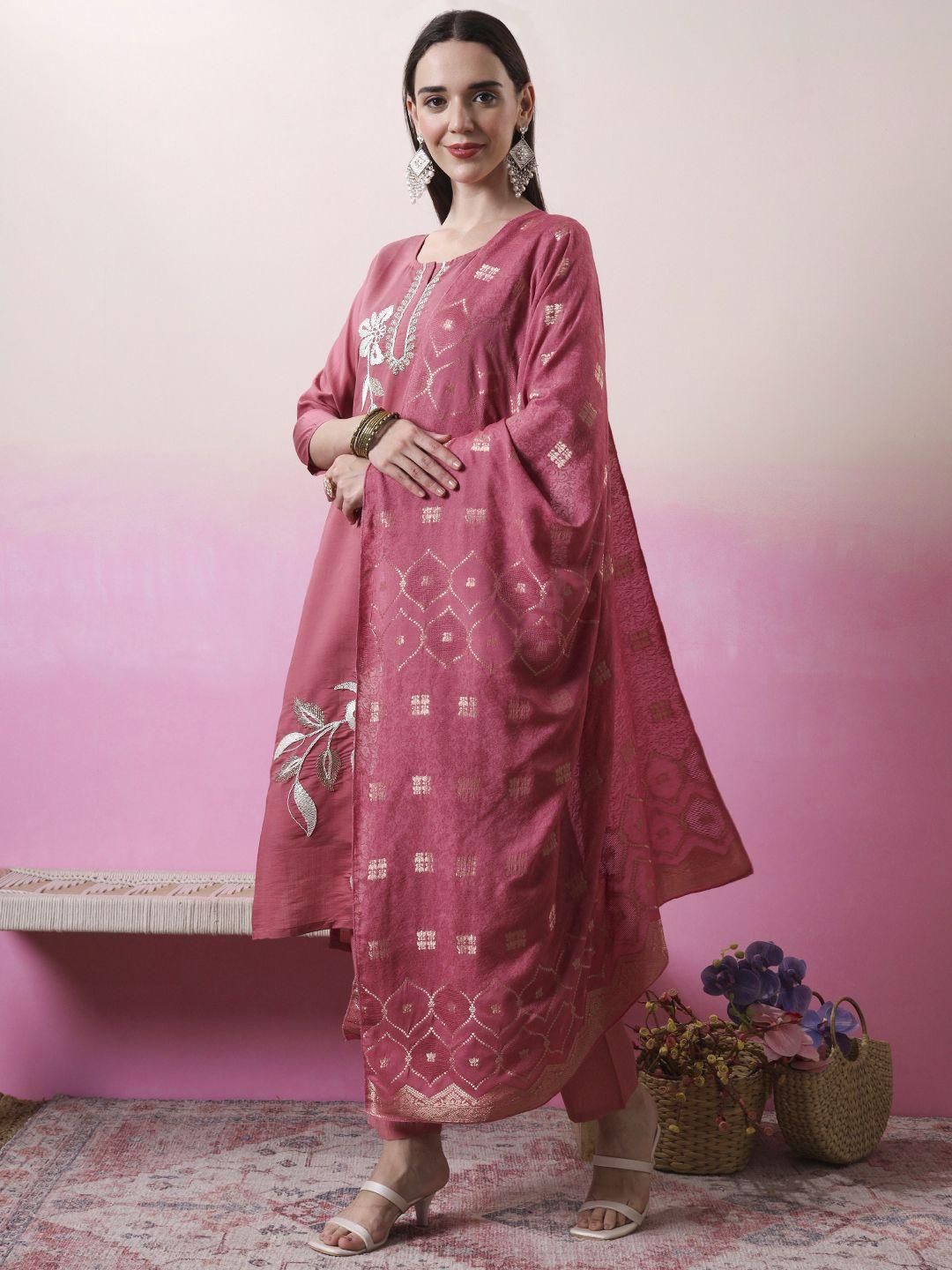 KALINI Women Embroidered A-Line Kurta Set