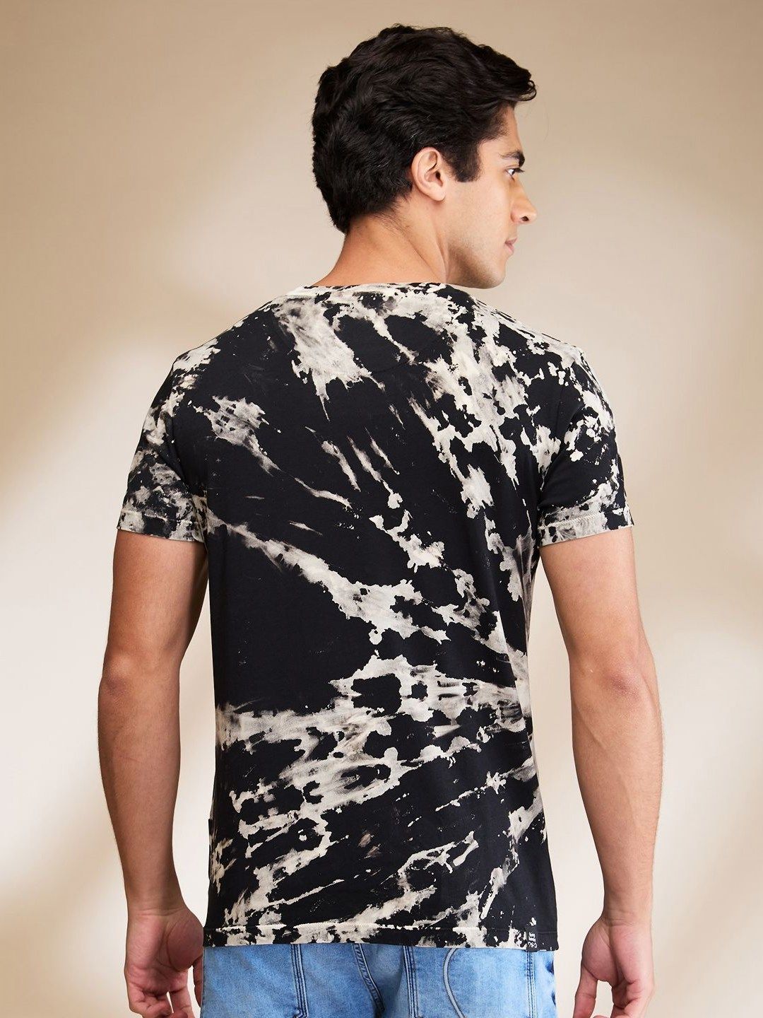 Being Human Men Abstract Printed Round Neck Cotton T-shirt