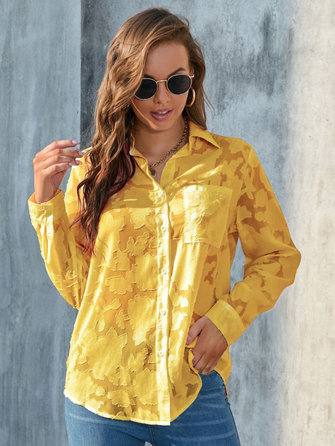 all about you Women Sheer Casual Shirt
