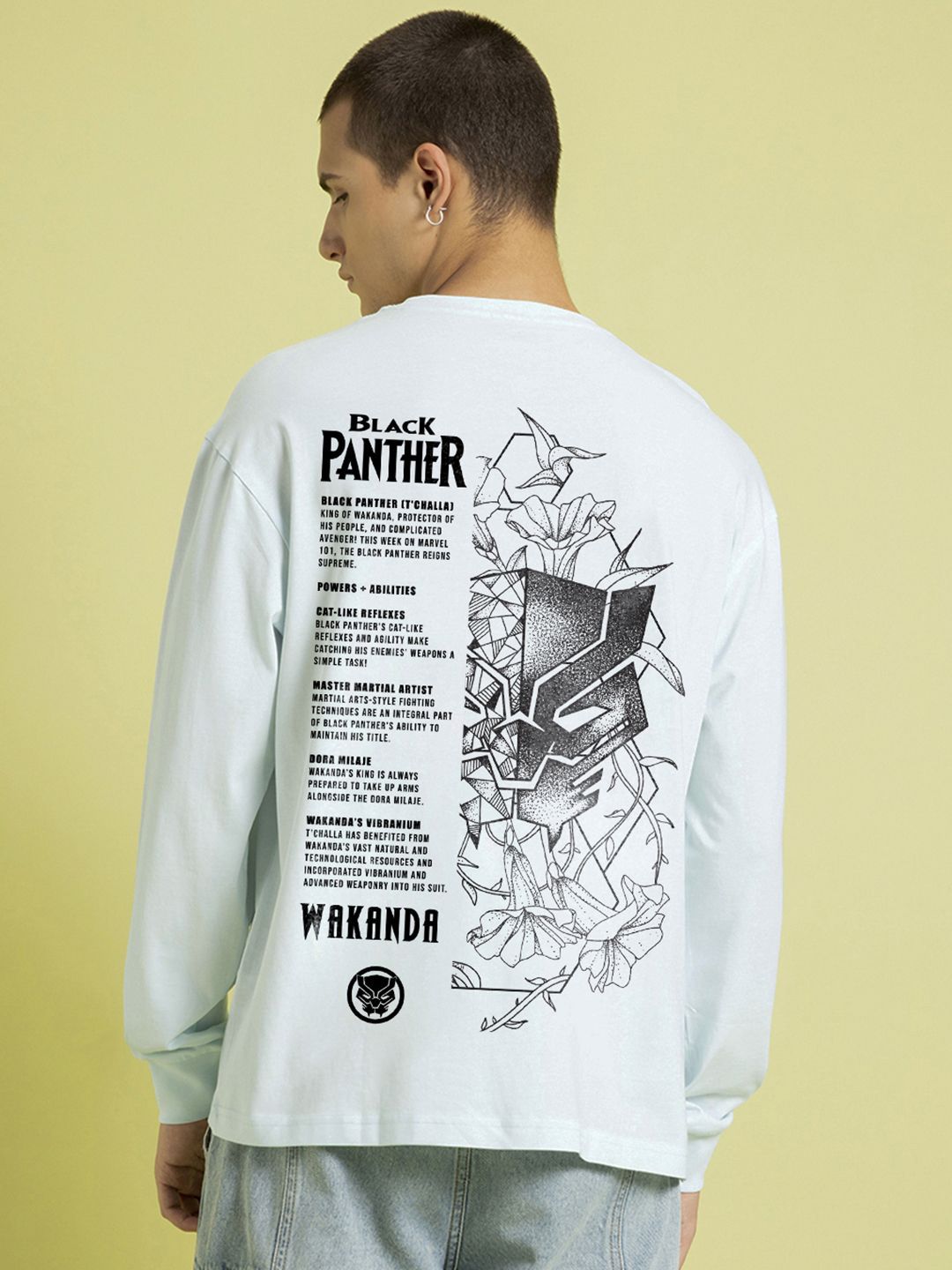 Bewakoof Men Graphic Printed Round Neck Pure Cotton Oversized T-Shirt