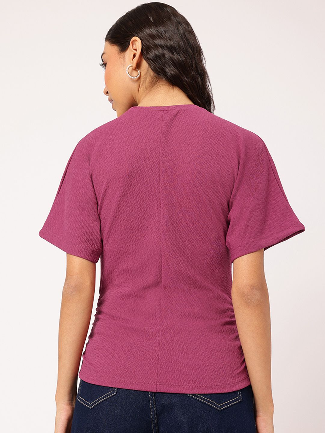 DressBerry Refined Essentials Extended Sleeves Ruched Top