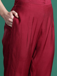Indo Era Floral Embroidered Thread Work Kurta with Trousers & With Dupatta