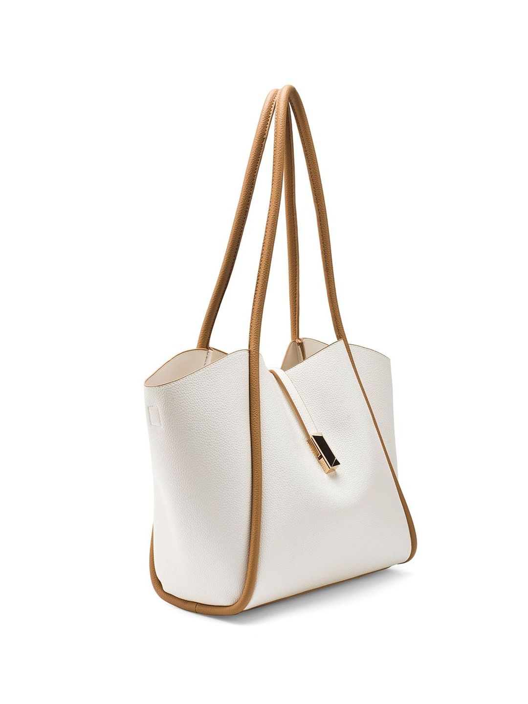 Lino Perros Colourblocked Oversized Structured Tote Bag with Tasselled