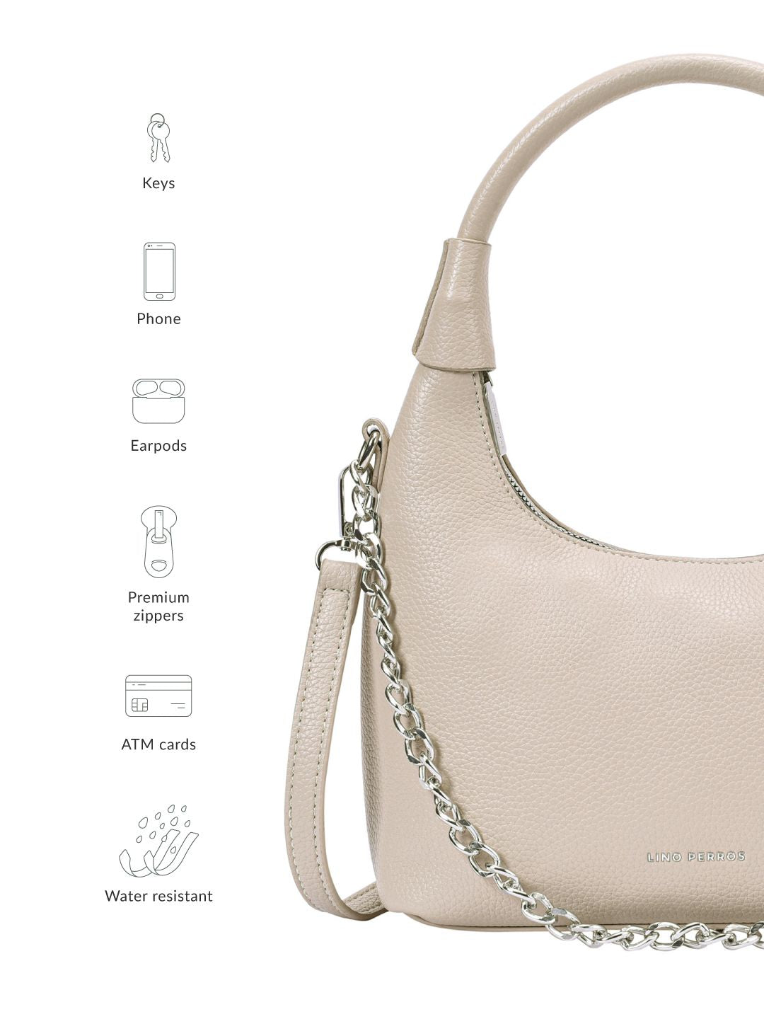 Lino Perros Textured Structured Handheld Bag