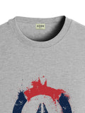 ADRO Men Grey Melange Tshirts