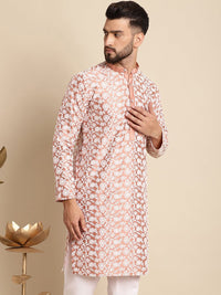 Kerja Benang Sulam Bunga Anouk Kurta Kolar Mandarin