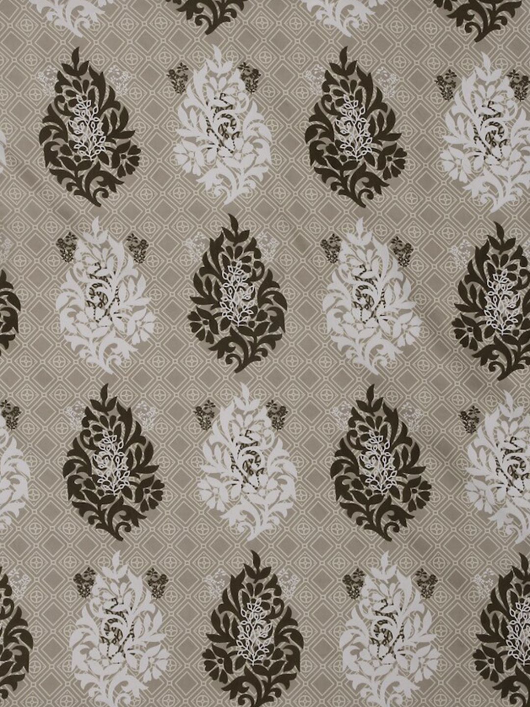 KLOTTHE  Brown Ethnic Motifs Printed 300TC Fitted Single Bedsheet With Pillow Cover