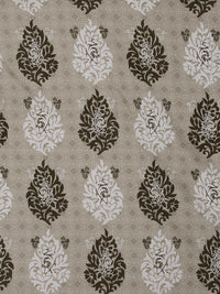 KLOTTHE  Brown Ethnic Motifs Printed 300TC Fitted Single Bedsheet With Pillow Cover