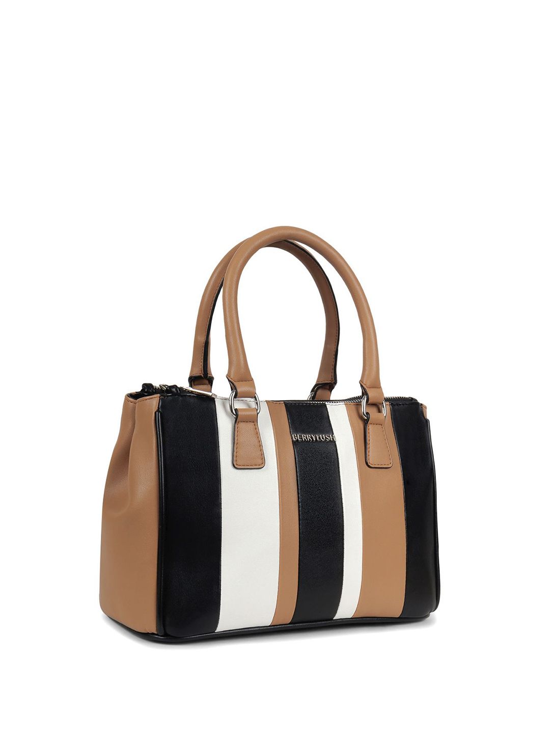 Berrylush Women Colourblocked Structured Handheld Bag