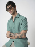 VASTRADO Men Classic Spread Collar Solid Slim Fit Casual Shirt