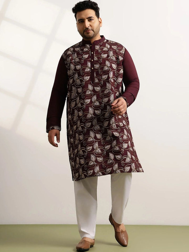 SOJANYA PLUS Men Ethnic Motifs Printed Regular Kurta with Trousers
