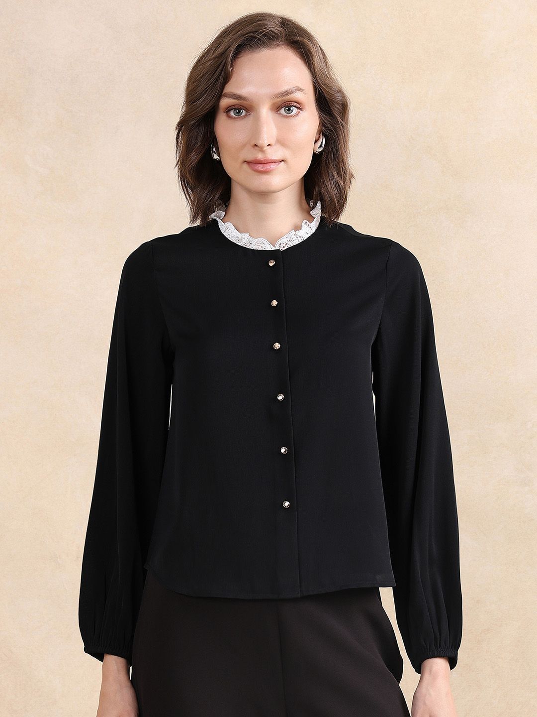 RAREISM Women Round Neck Cotton Regular Top