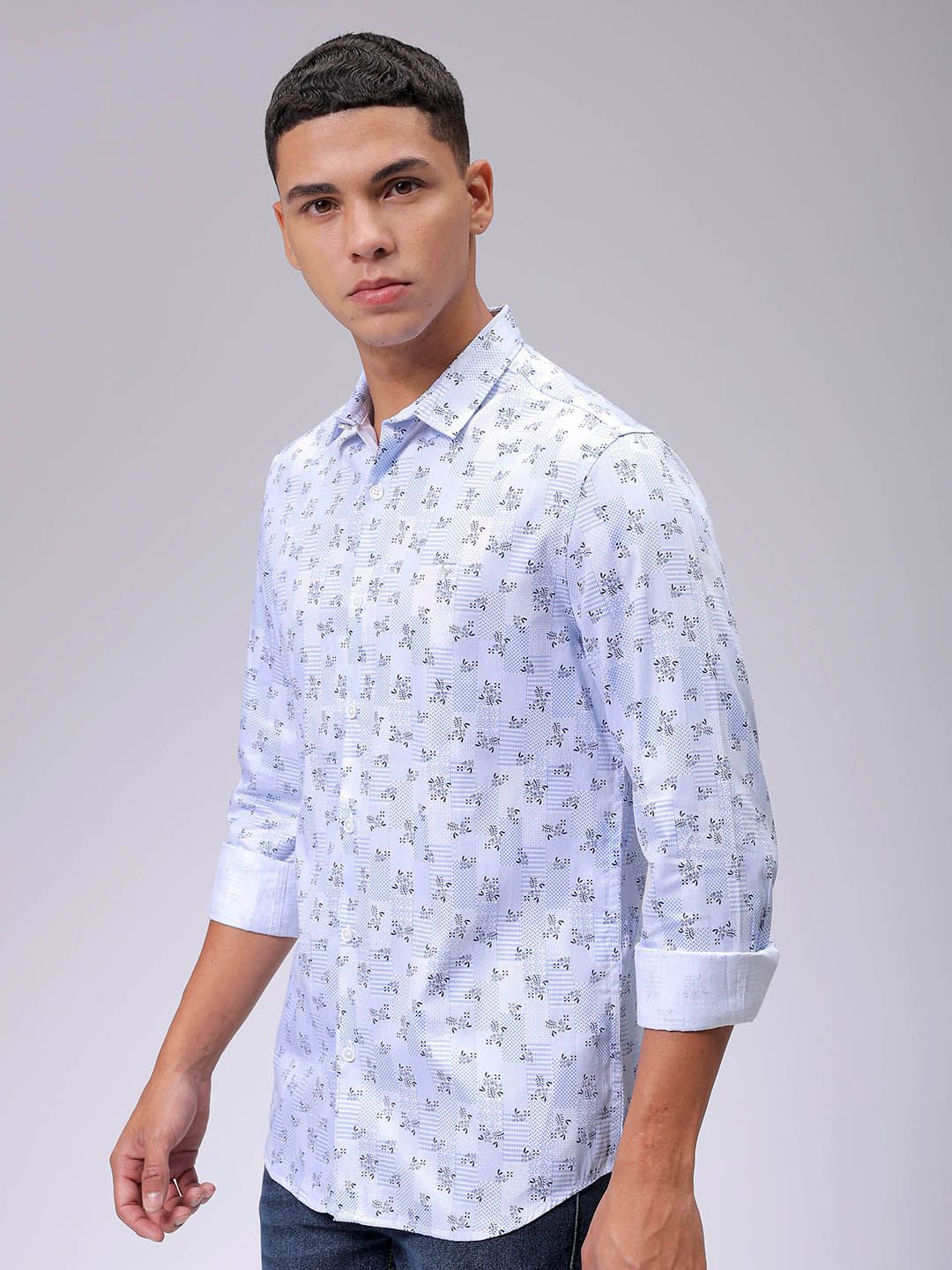 The Indian Garage Co Men Slim Fit Opaque Printed Casual Shirt