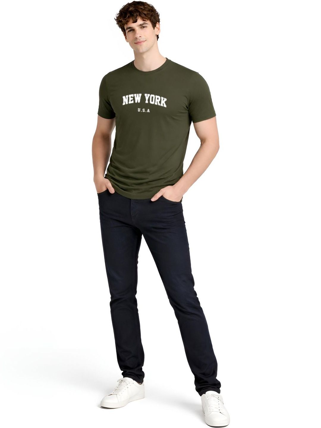 ADRO Men Typography Printed T-shirt