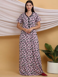 Sweet Dreams Printed Pure Cotton Maxi Nightdress