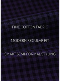 ADRO Men Standard Micro Checks Checked Semiformal Shirt
