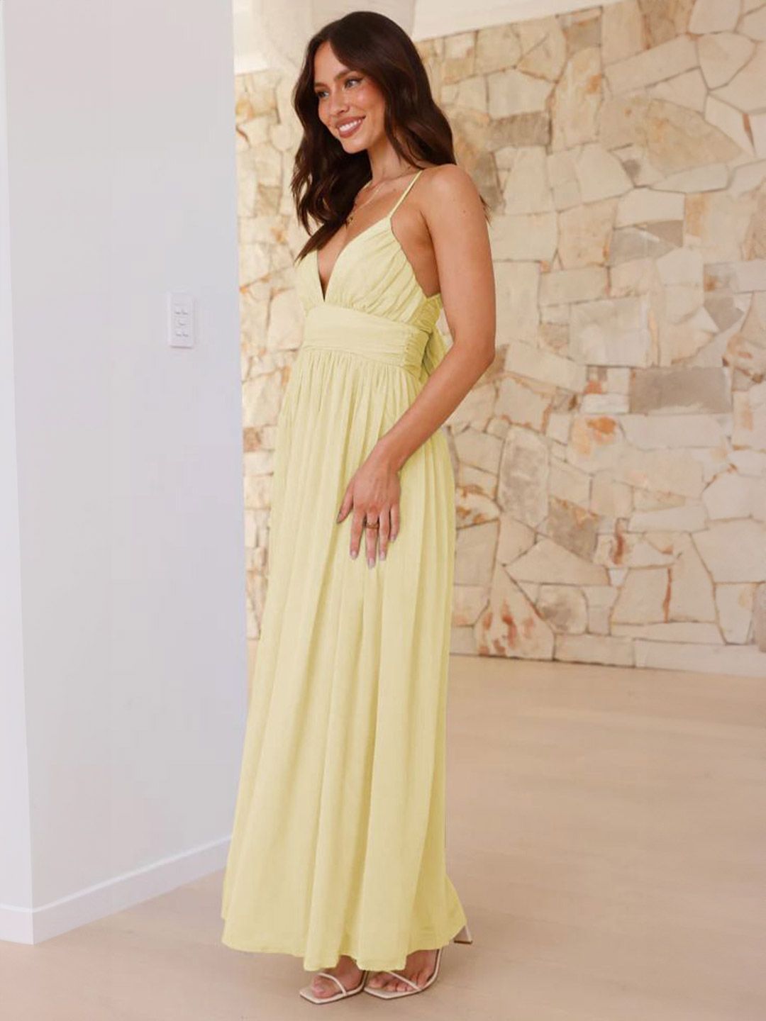 all about you Chiffon Fit & Flare Maxi Dress