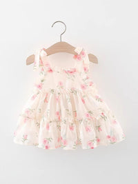YK Floral Print Fit & Flare Dress