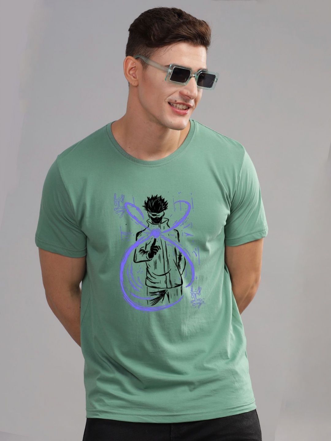 ADRO Men Graphic Printed Graphic Print Others Round Neck Cotton Tshirt