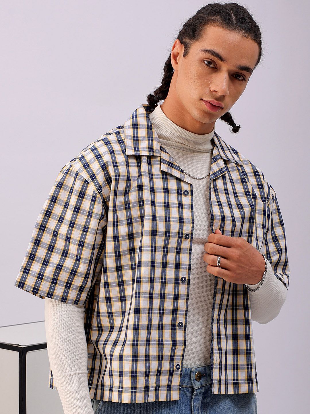 The Indian Garage Co Men Boxy Opaque Checked Casual Shirt