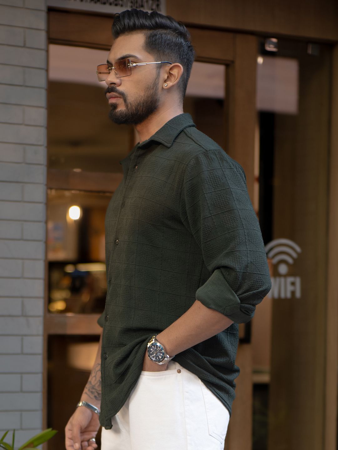 Powerlook Men Opaque Casual Shirt