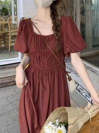 all about you Women Fit & Flare Ruched Maxi Dress
