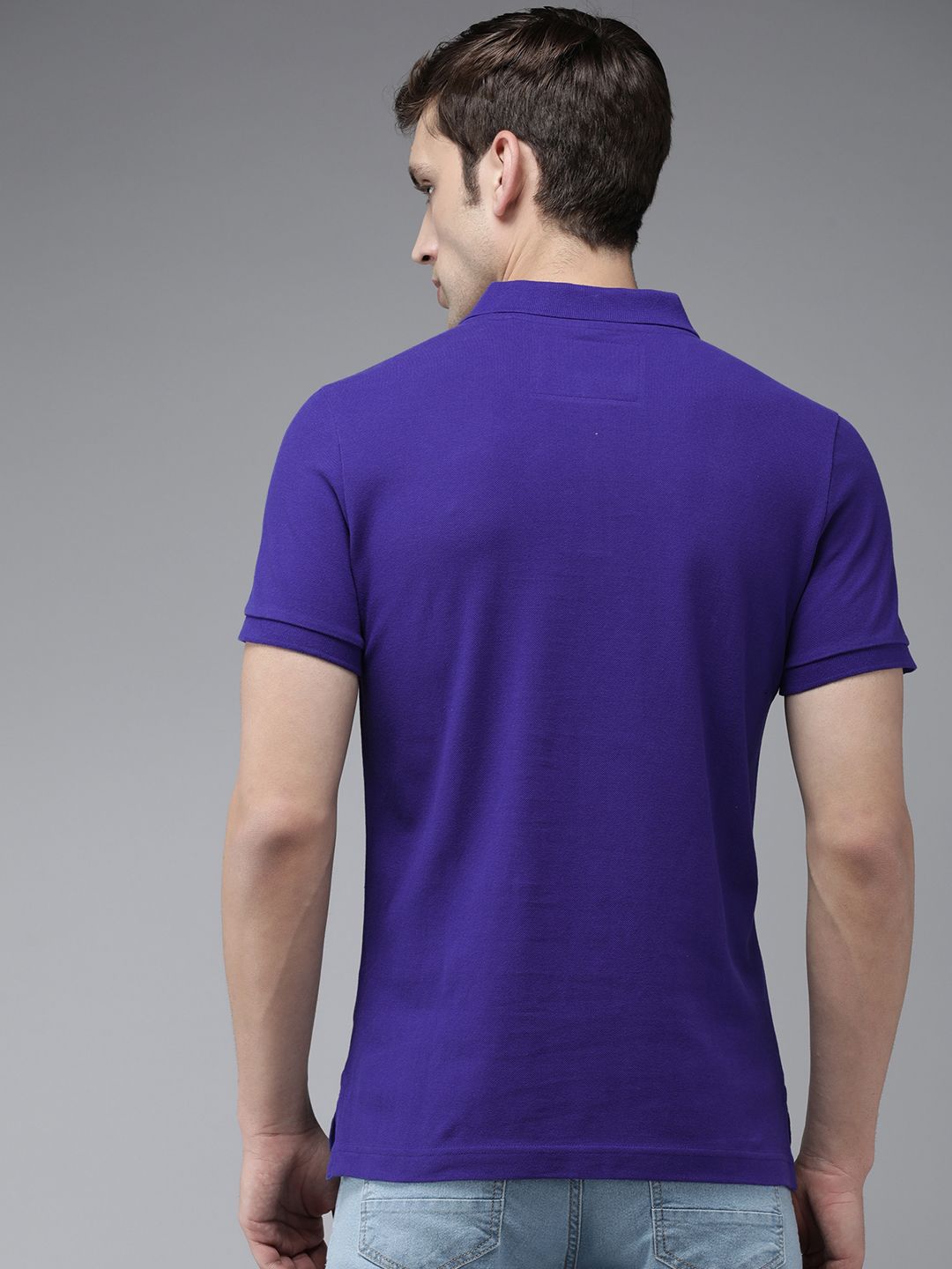 THE BEAR HOUSE Polo Collar Slim Fit Pure Cotton T-shirt