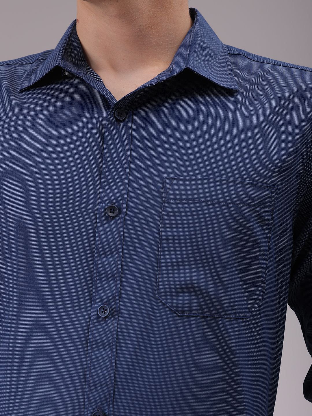The Indian Garage Co. X Luxe Men Cutaway Collar Solid Slim Fit Formal Shirt