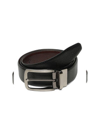 Teakwood Leathers Men Textured Leather Reversible Formal Belt