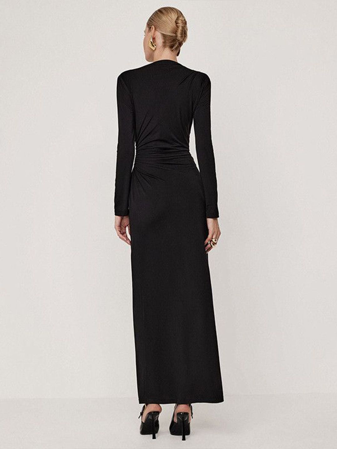 DressBerry Women Ruched Maxi Dress