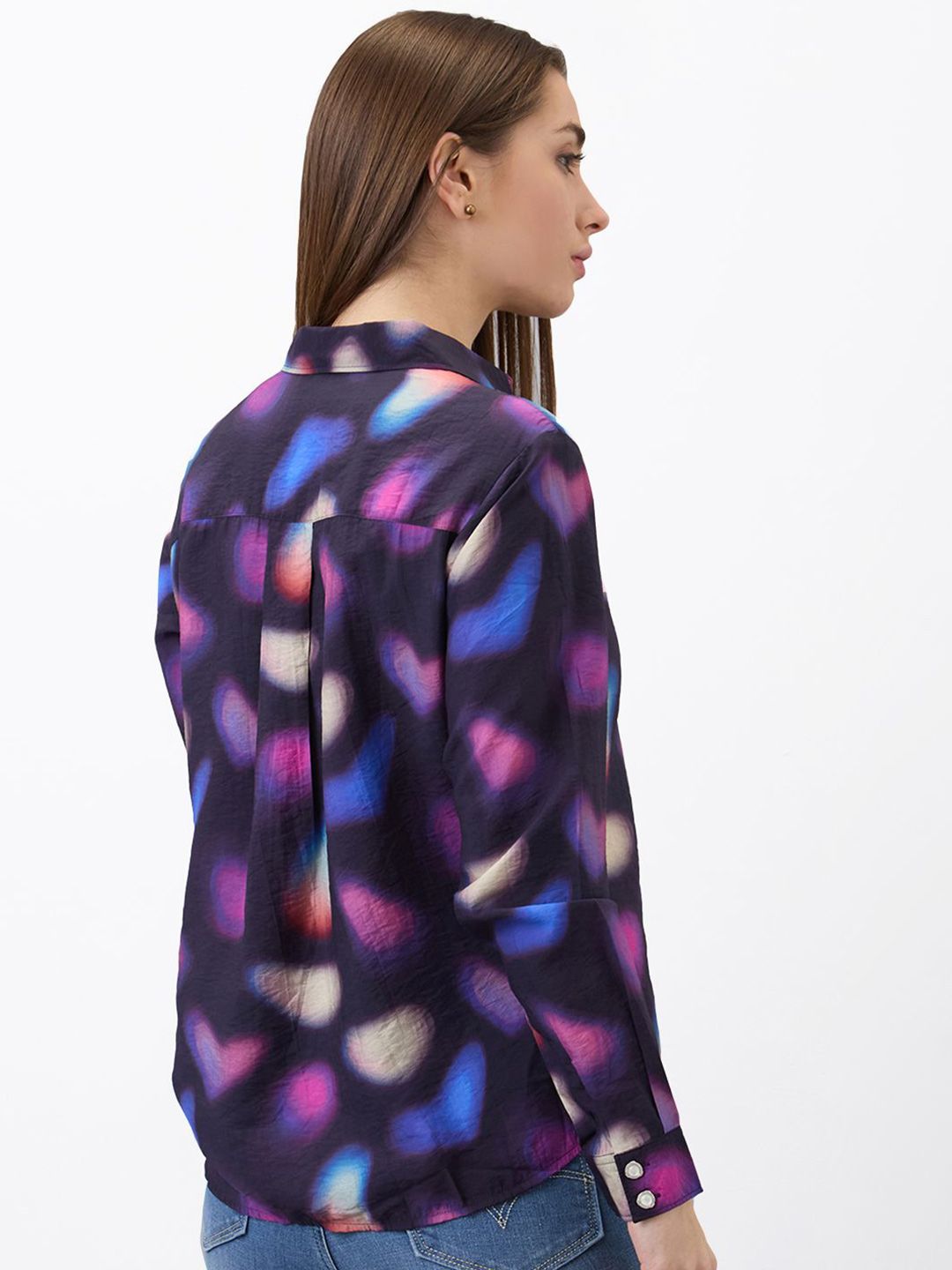 SPYKAR Women Spread Collar Abstract Printed Casual Shirt