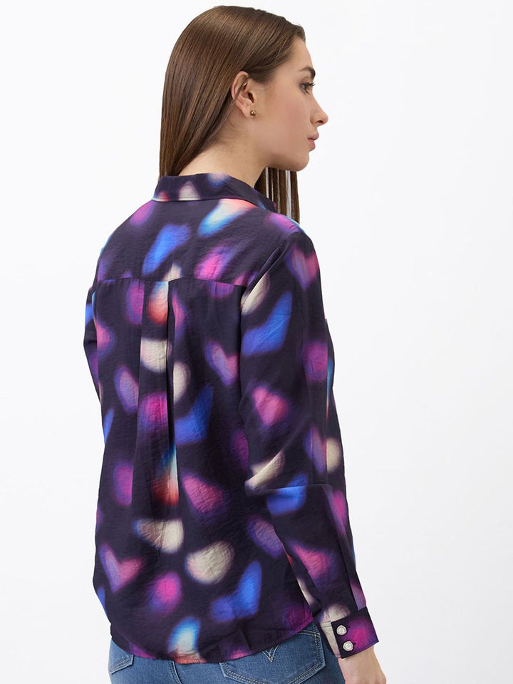 SPYKAR Women Spread Collar Abstract Printed Casual Shirt